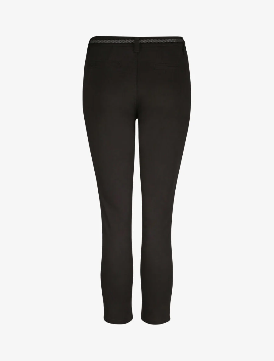 7/8 broek met omgeslagen zoom - Zwart - Image 2