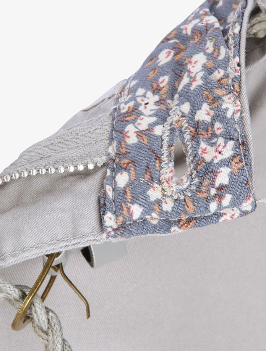 7/8 broek met omgeslagen zoom - grijs - Image 3