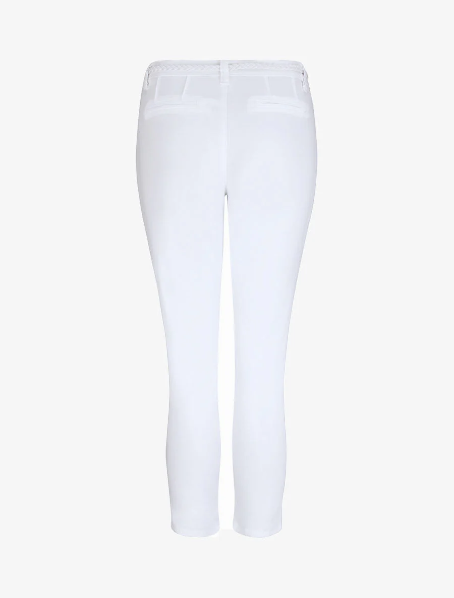 7/8 broek met omgeslagen zoom - wit - Image 2