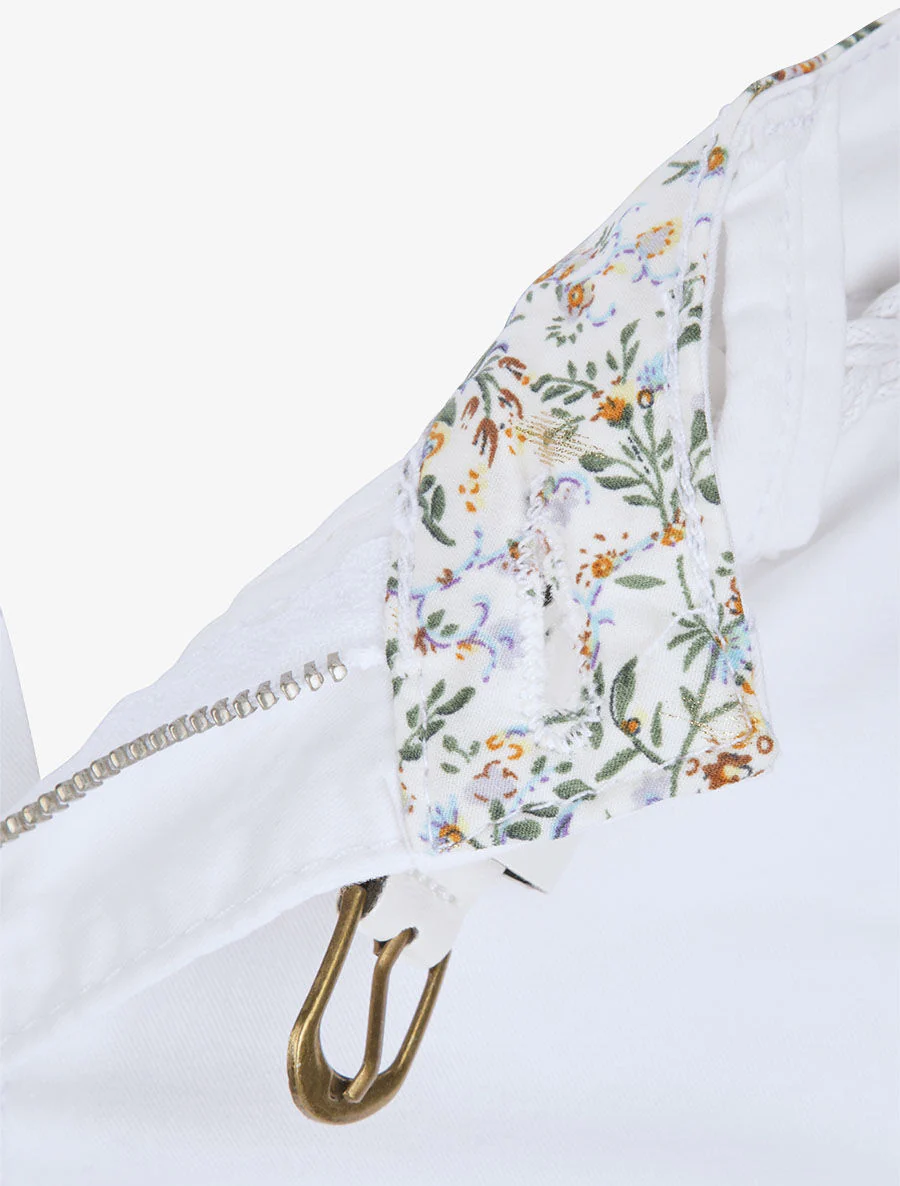 7/8 broek met omgeslagen zoom - wit - Image 3