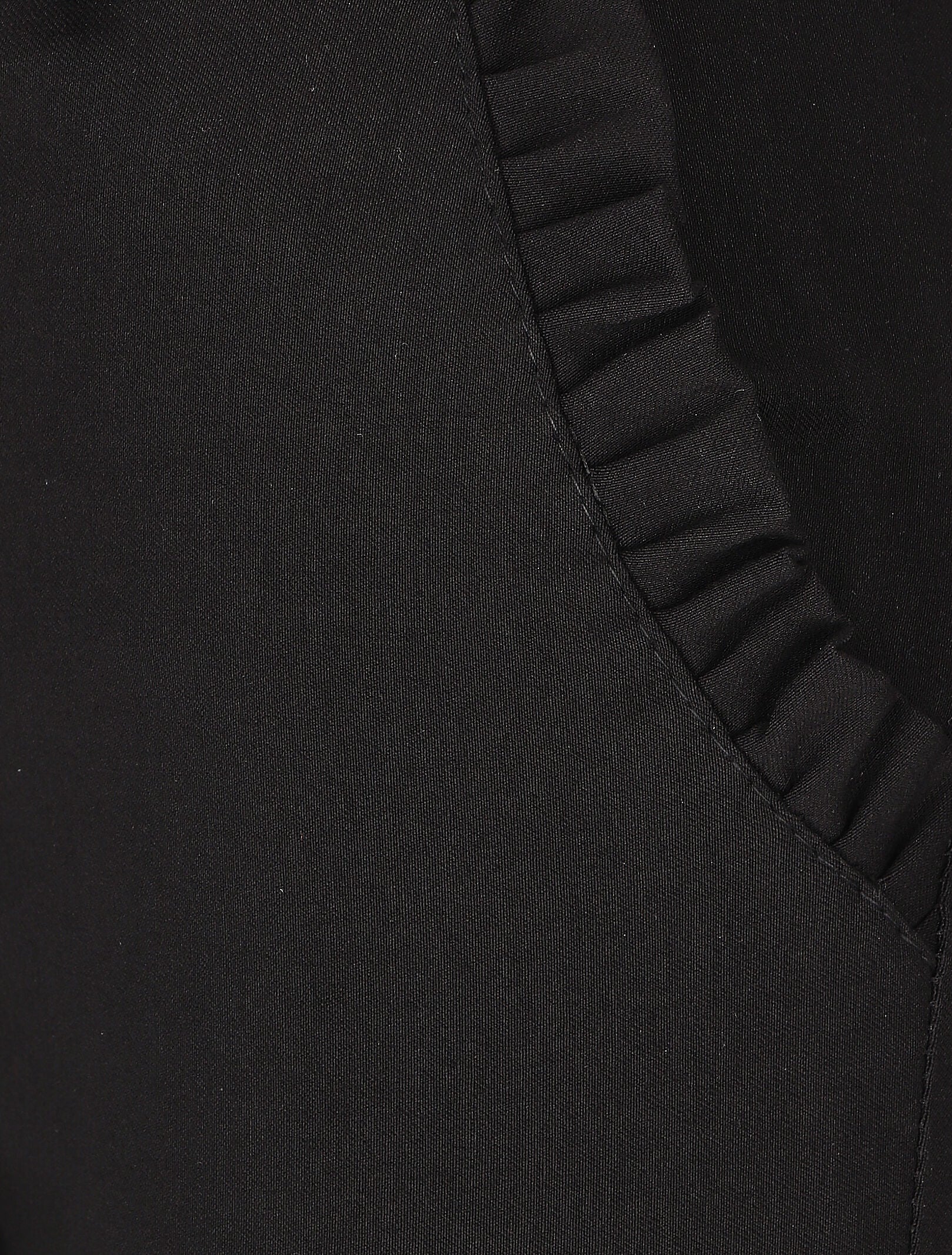 7/8 broek met revers en zakken met ruches - Zwart - Image 3