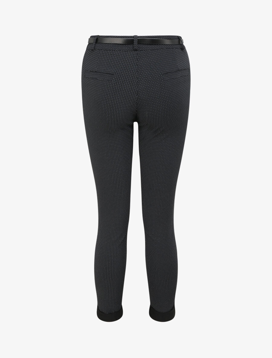 7/8 gedrukte klaver achterzijde broek - Zwart - Image 2