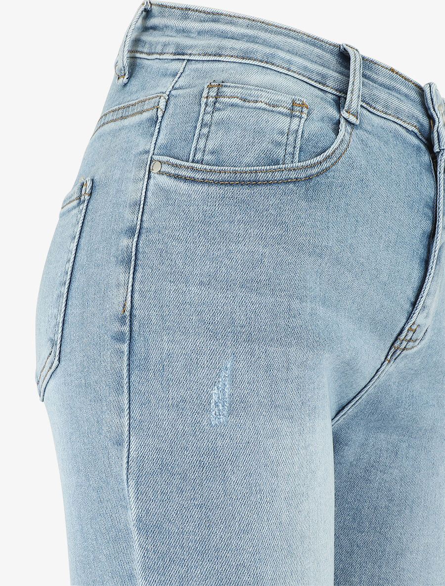7/8 slim fit-jeans met standaard taille - lichtblauw - Image 3