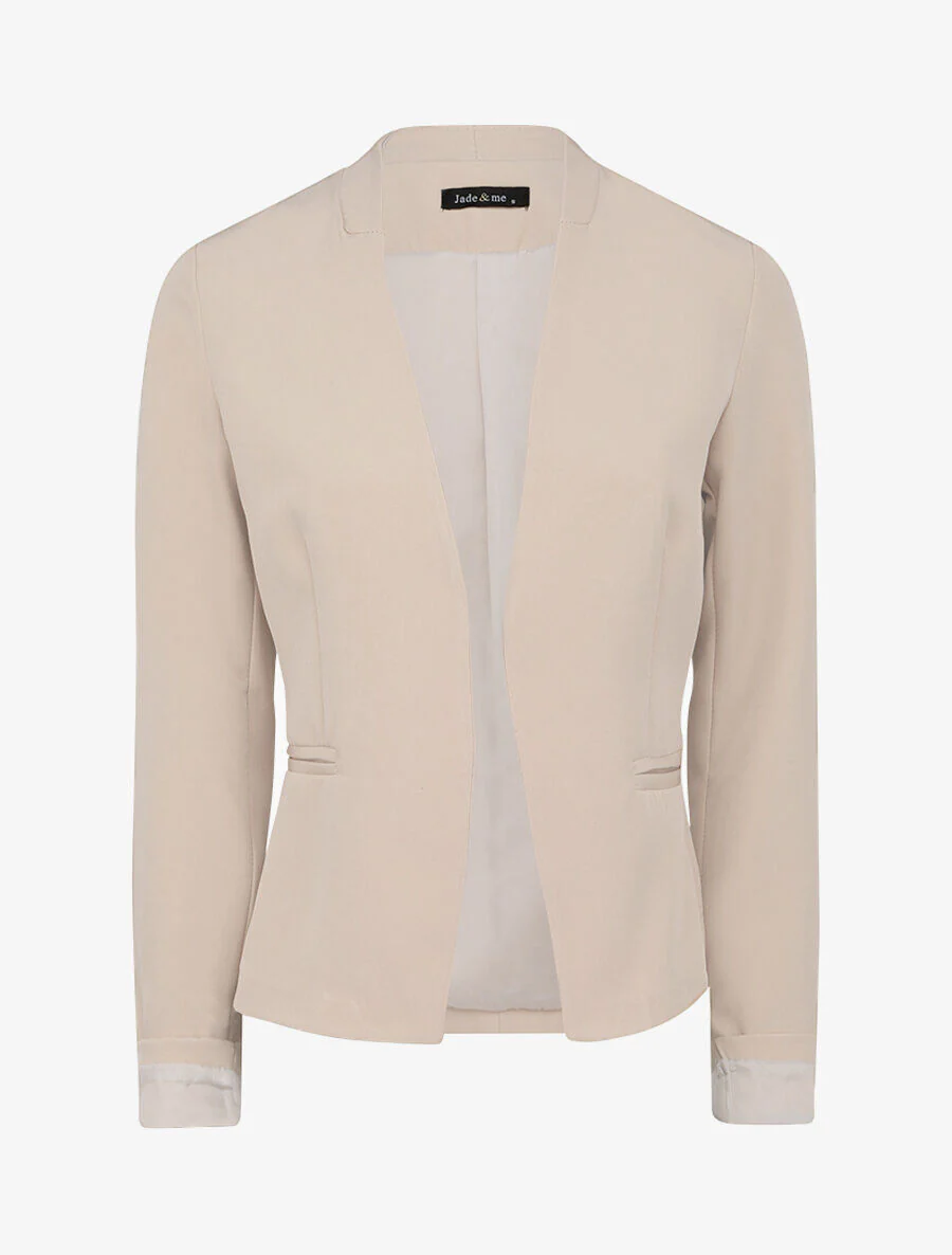 Aangepaste eenkleurige jas - Beige