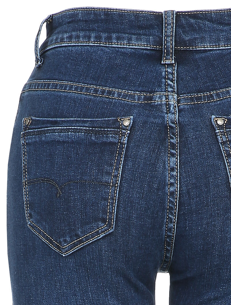 Afgewassen slim fit jeans - Blauw denim - Image 3