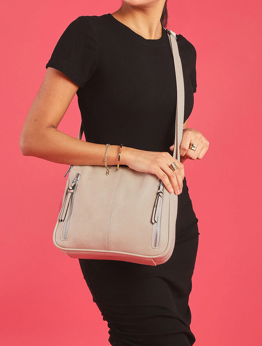 Amara schoudertas - Beige - Image 6