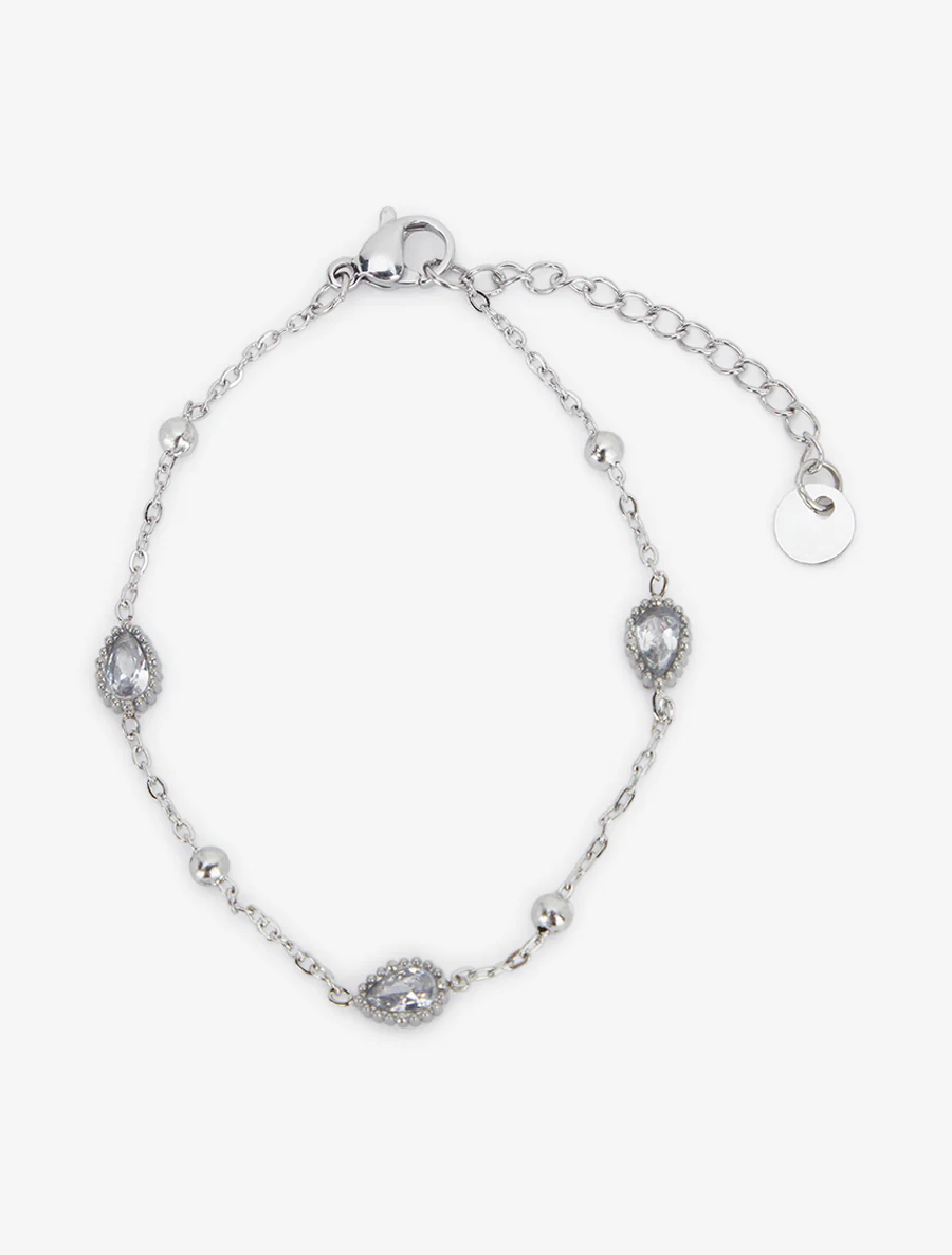 Armband met druppels versierd met zirkonia. - Geld - Image 2