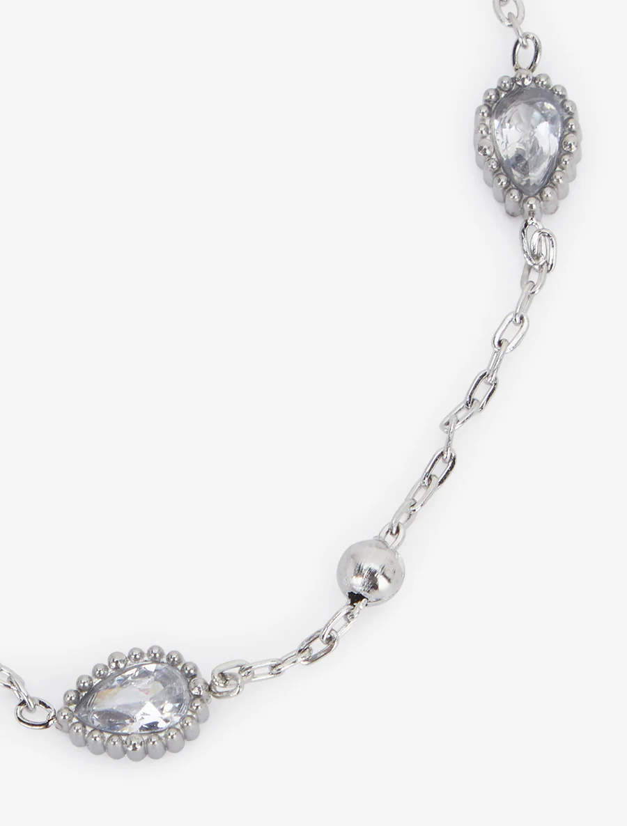 Armband met druppels versierd met zirkonia. - Geld - Image 3