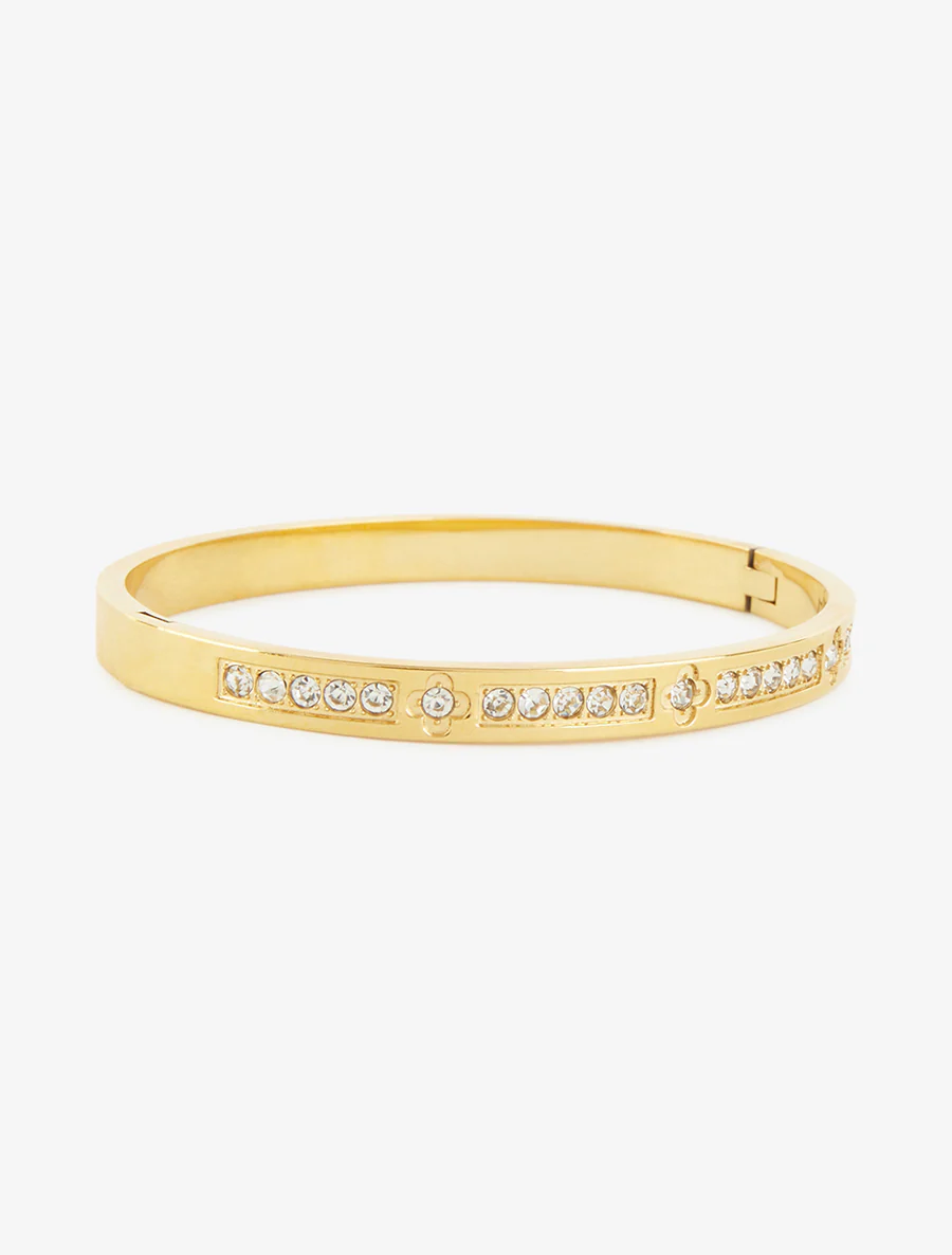 Armband versierd met witte zirkonia's. - Goud - Image 2