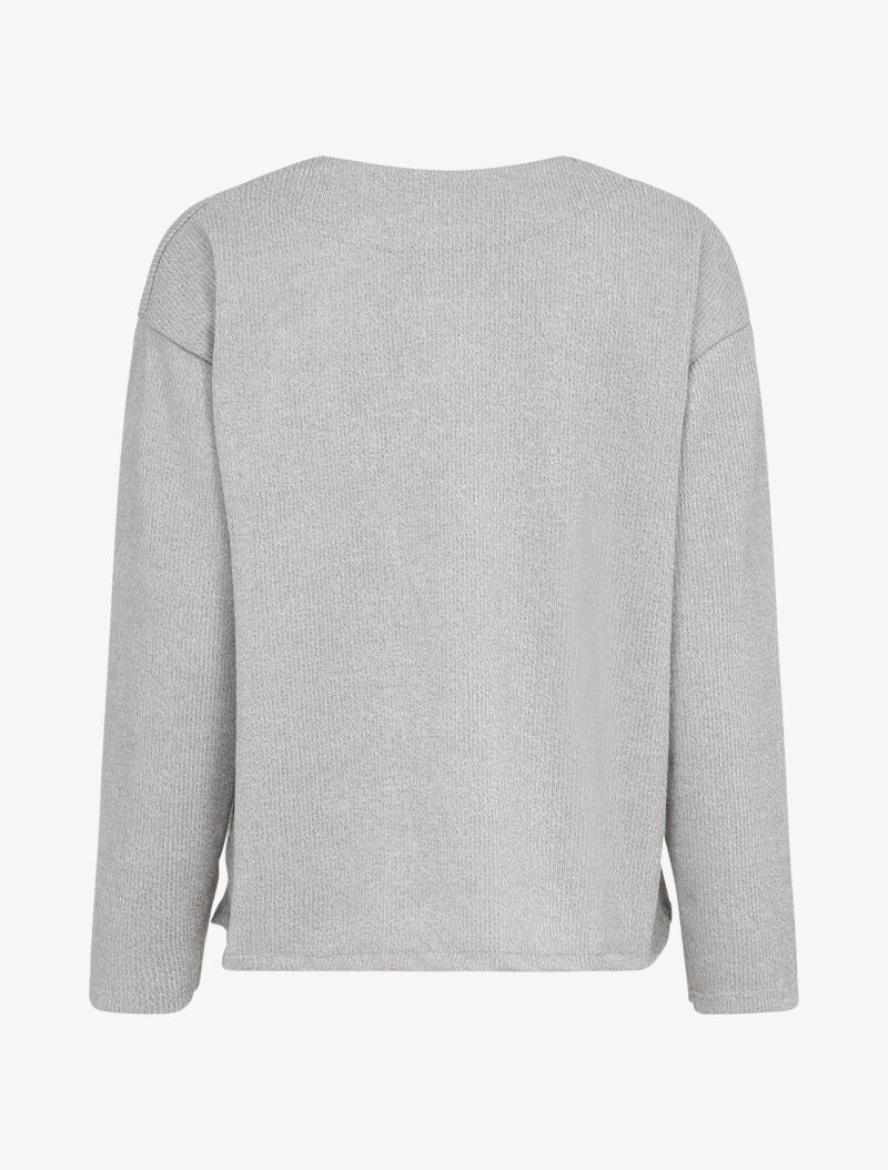 Cardigan met asymmetrische randen - Lichtgrijs - Image 2