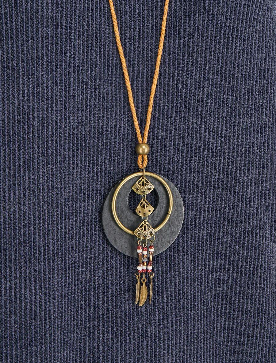 Asymmetrische dunne trui met oprolbare lange mouwen - Marine - Image 3