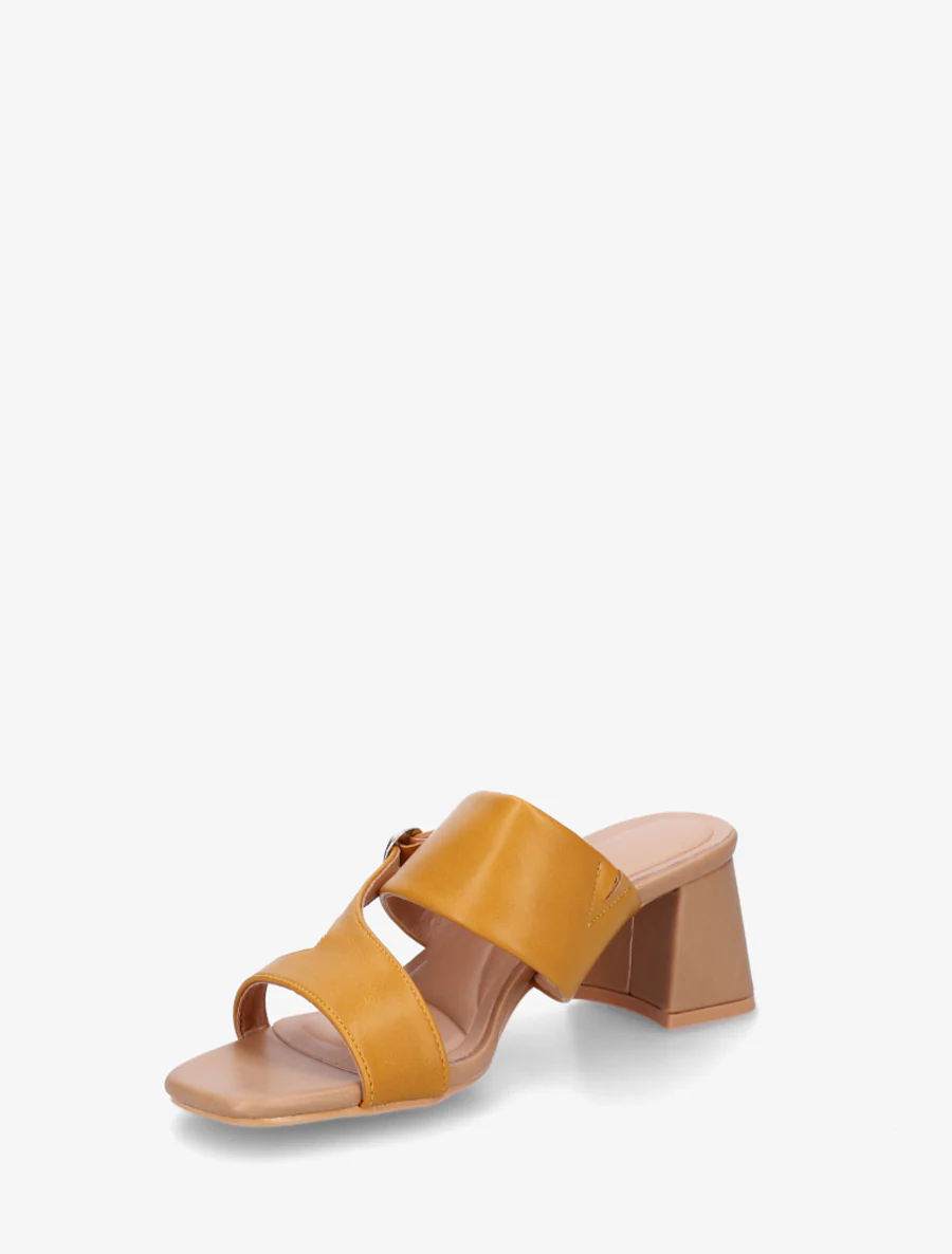 Asymmetrische enkelband sandalen - Beige - Image 3