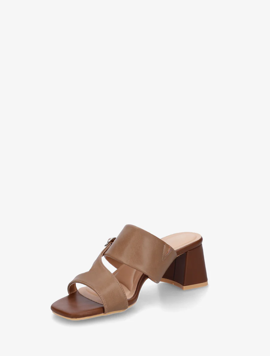 Asymmetrische enkelband sandalen - Bruin - Image 3