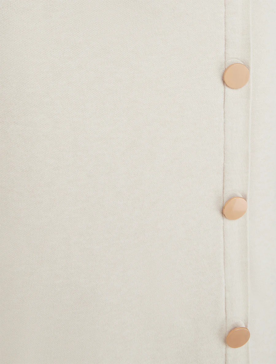 Asymmetrische gebreide effen rok - Beige - Image 3