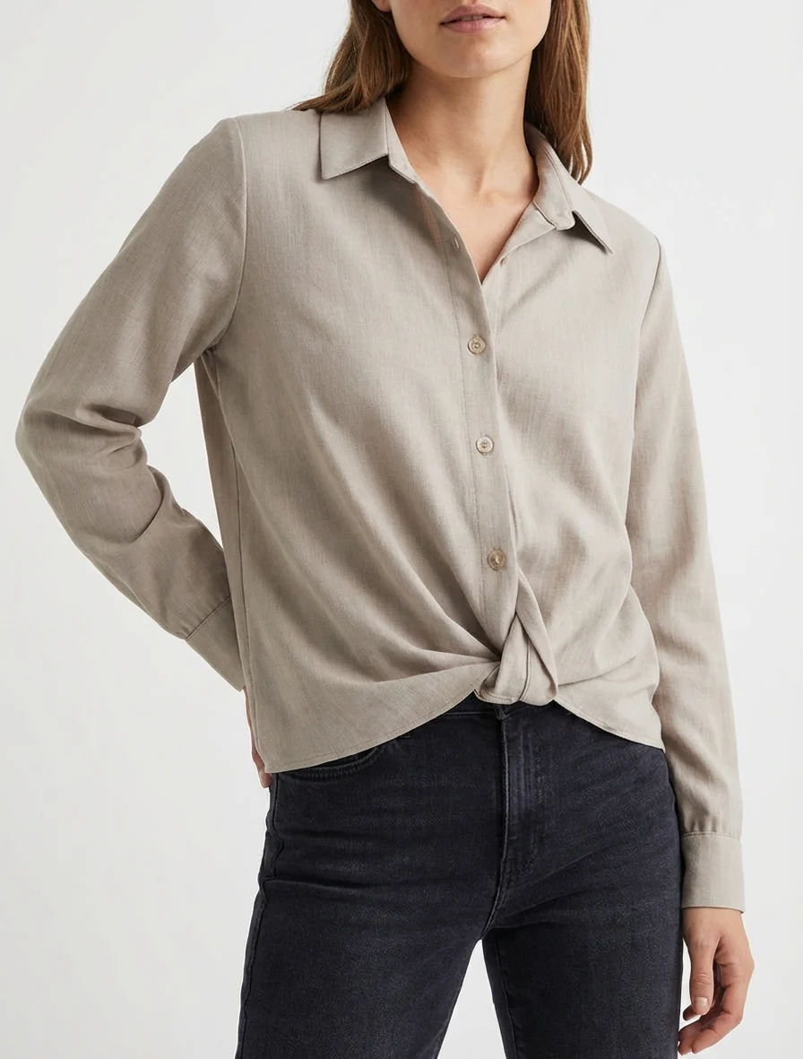 Asymmetrische geknoopte blouse - Mol - Image 4