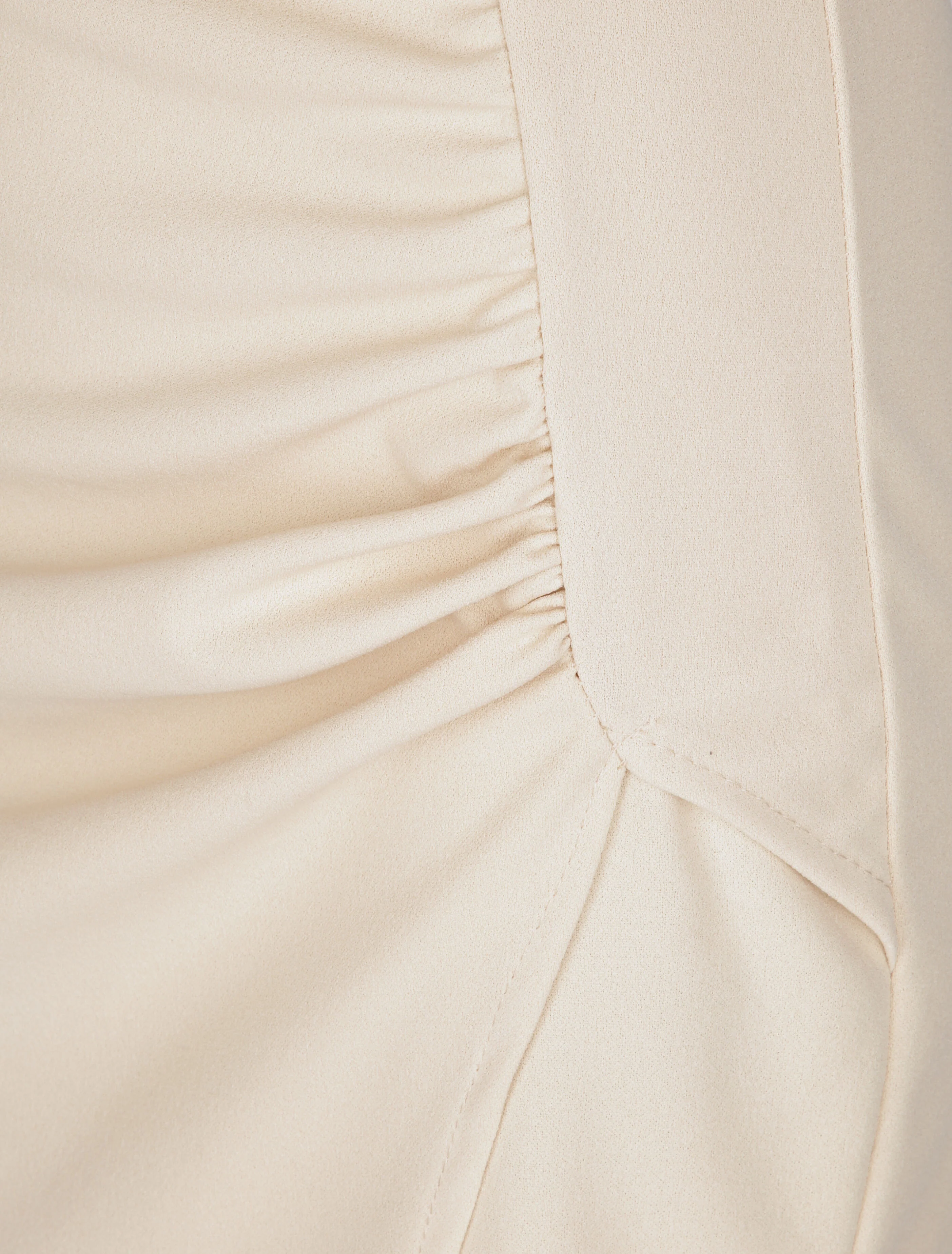 Asymmetrische jurk met dunne bandjes - beige - Image 3