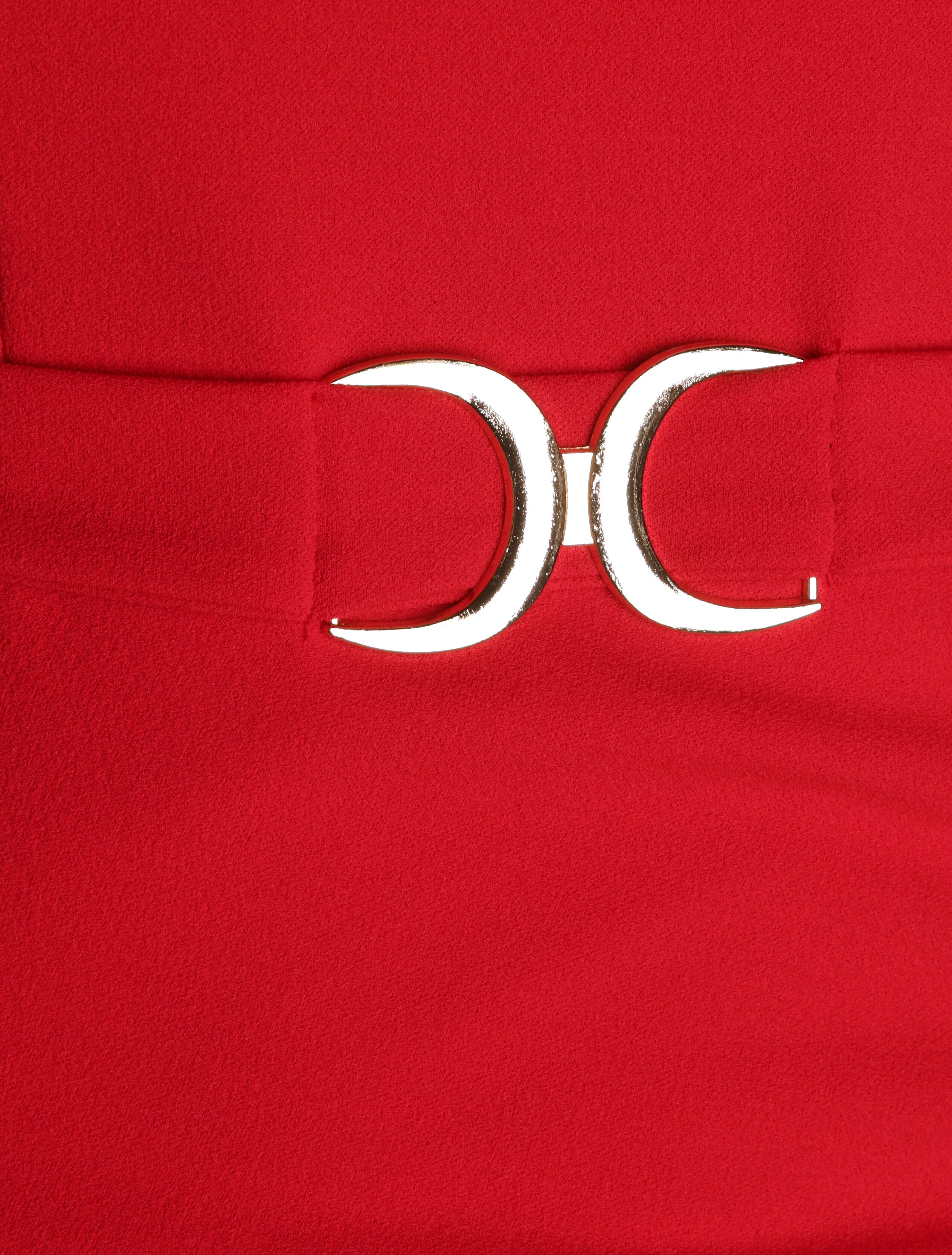 Asymmetrische jurk met dunne bandjes - Rood - Image 3
