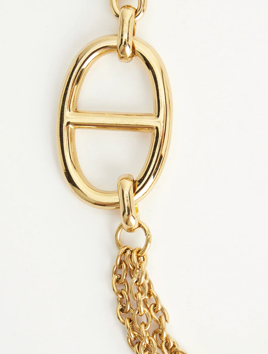 Asymmetrische ketting in schakelpatroon - Goud - Image 3