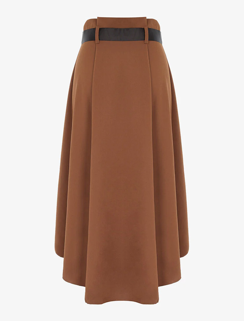 Asymmetrische midi-rok - camel - Image 2