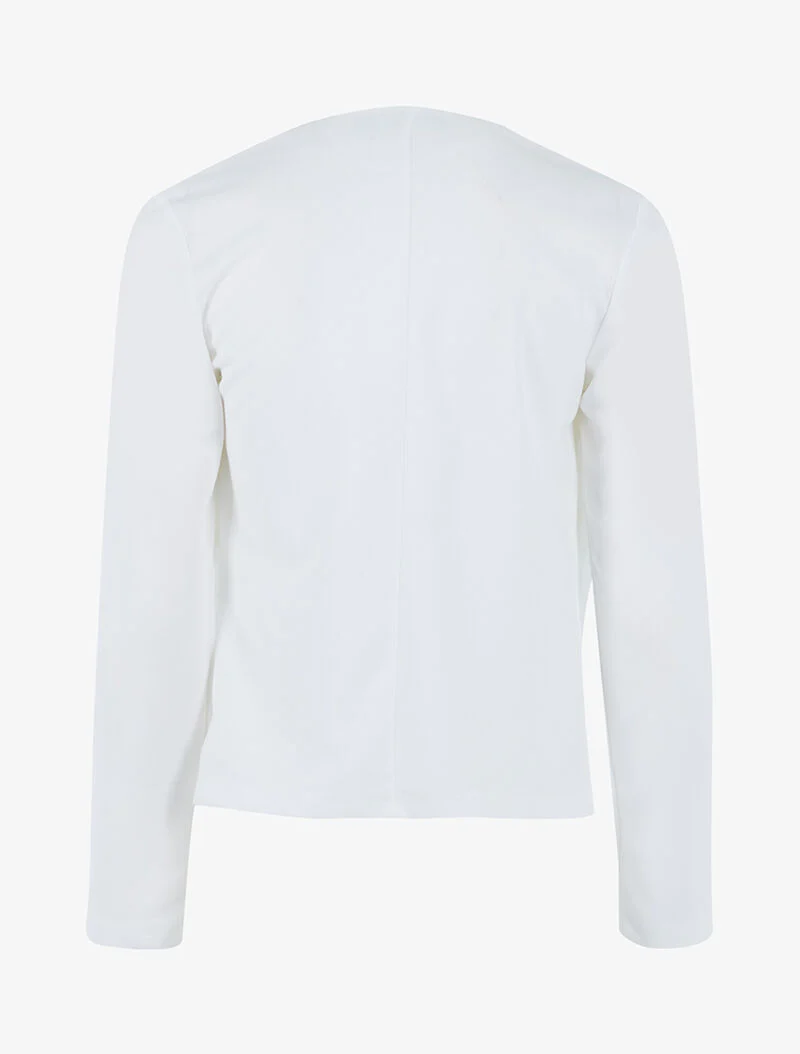 Jas met asymmetrische panden - wit - Image 2