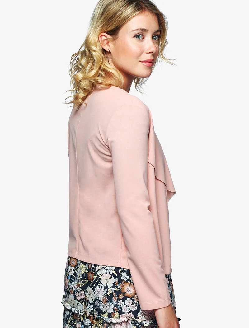 Jas met asymmetrische panden - roze - Image 5