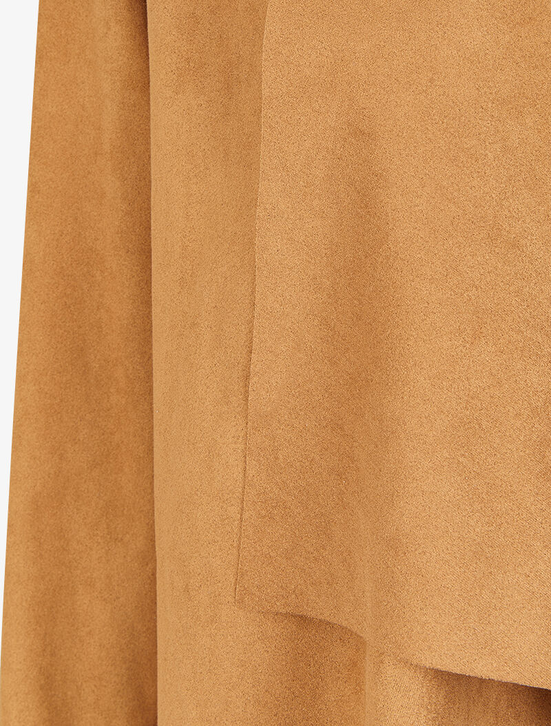 3/4 suède asymmetrische vest - Camel - Image 3
