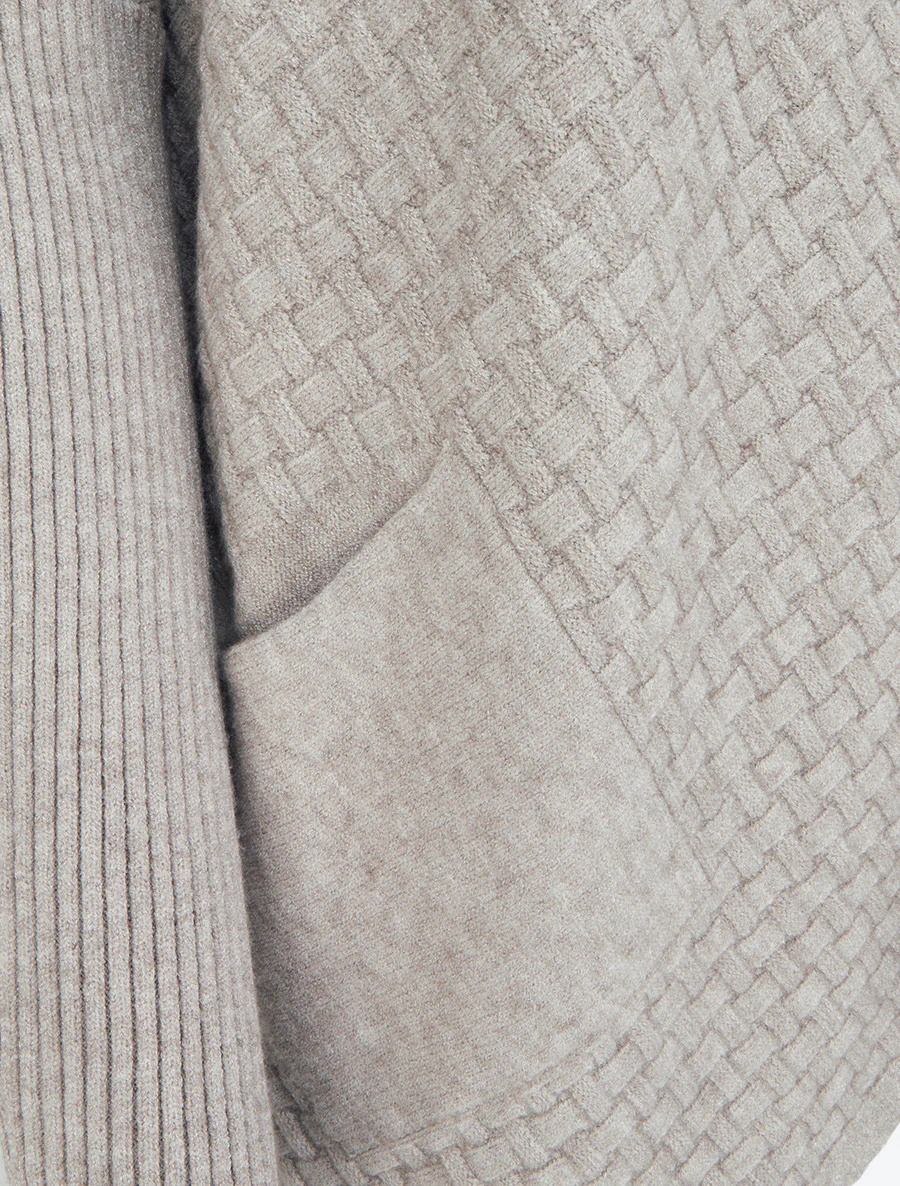 Asymmetrische poncho met opstaande kraag - Mol - Image 3