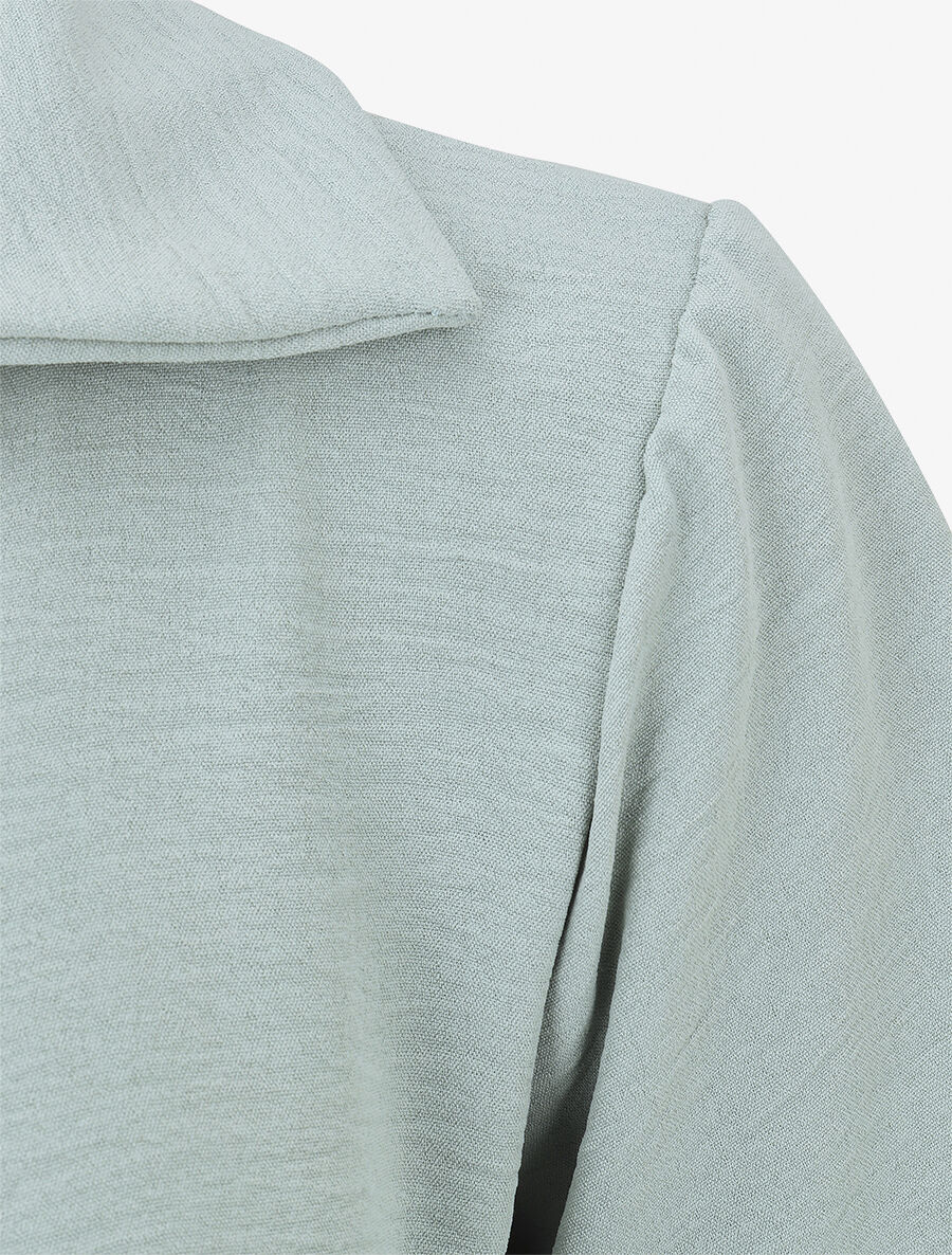Asymmetrische top met korte mouwen - Zeegroen - Image 3