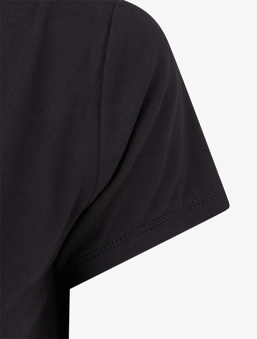 Asymmetrische top met korte mouwen - Zwart - Image 3