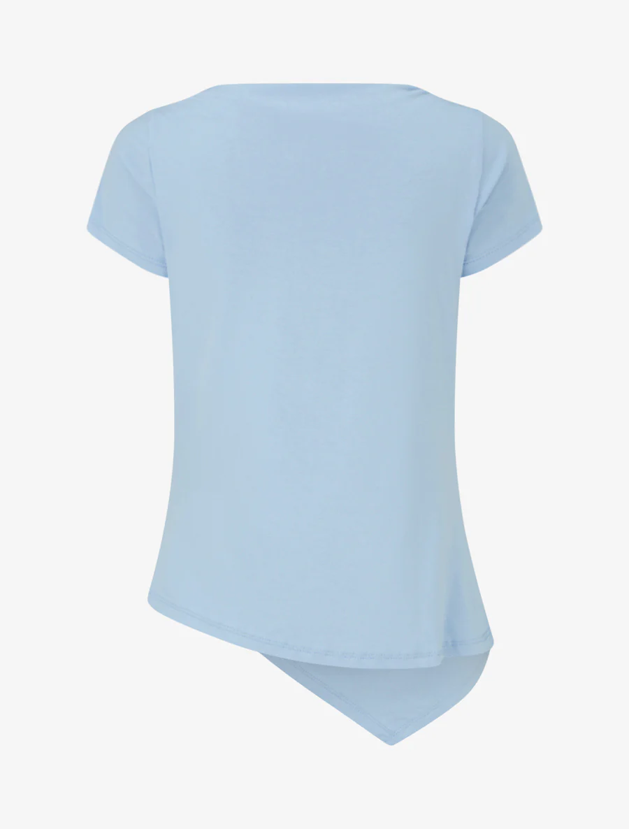 Asymmetrische top met korte mouwen - Lichtblauw - Image 2