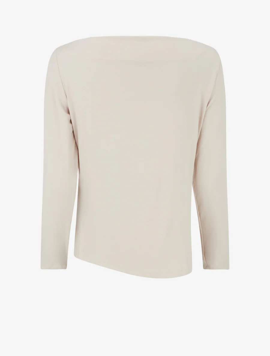 Asymmetrische top met ronde halslijn - Beige - Image 2