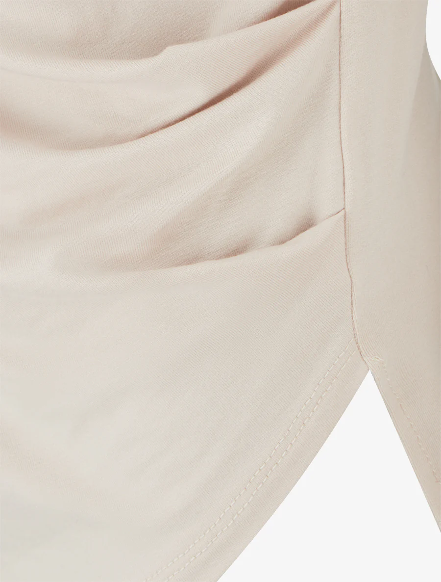 Asymmetrische top met ronde halslijn - Beige - Image 3