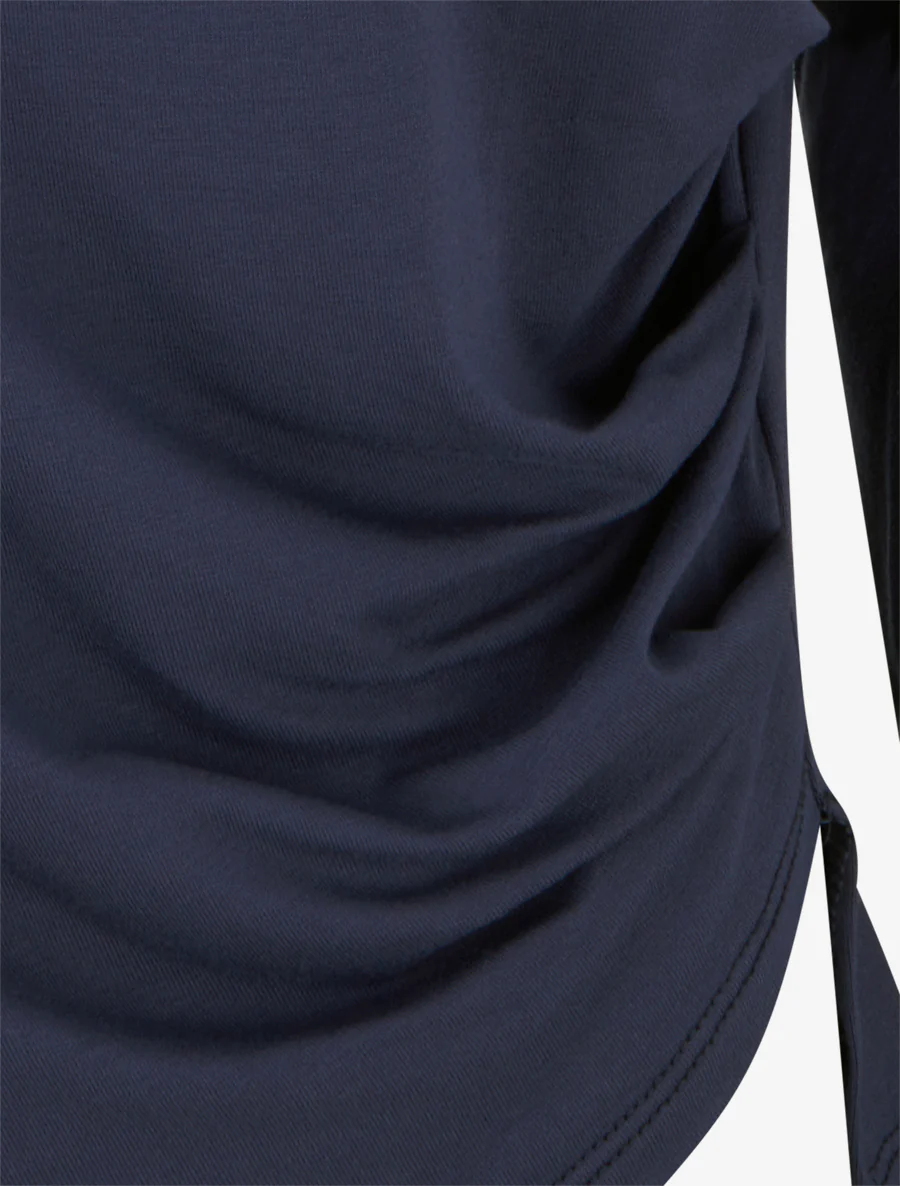 Asymmetrische top met ronde halslijn - Marine - Image 3