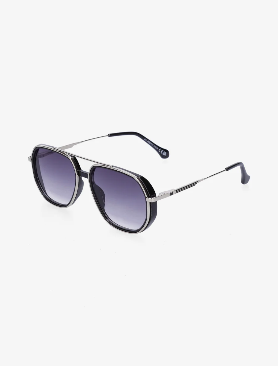 Aviator zonnebril - Zwart/zilver