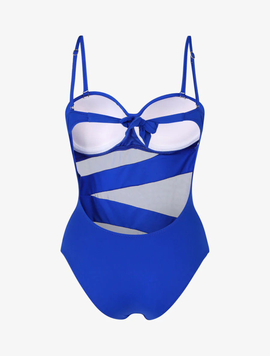Badpak met tule inzetstukken - Elektrisch blauw - Image 2