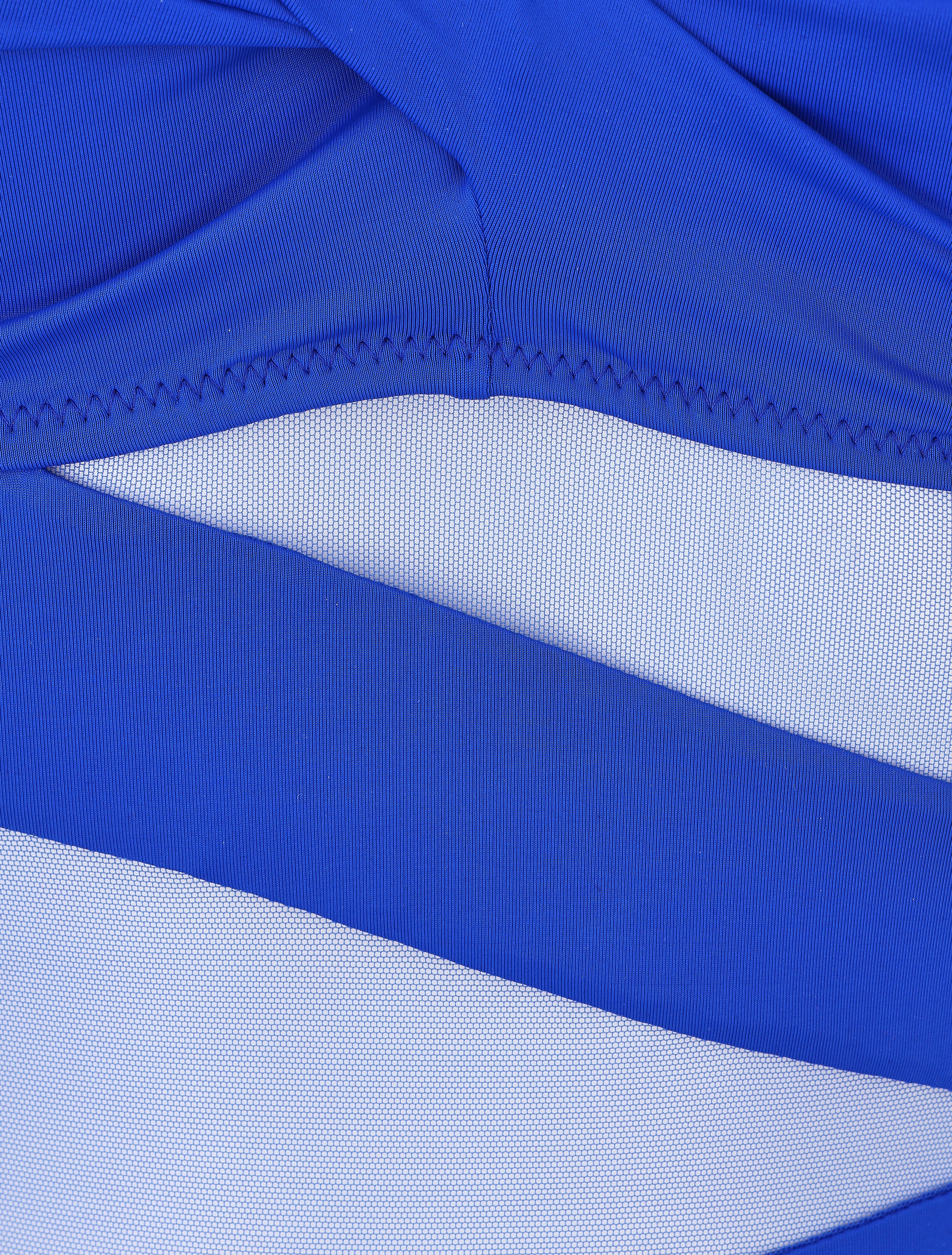 Badpak met tule inzetstukken - Elektrisch blauw - Image 3