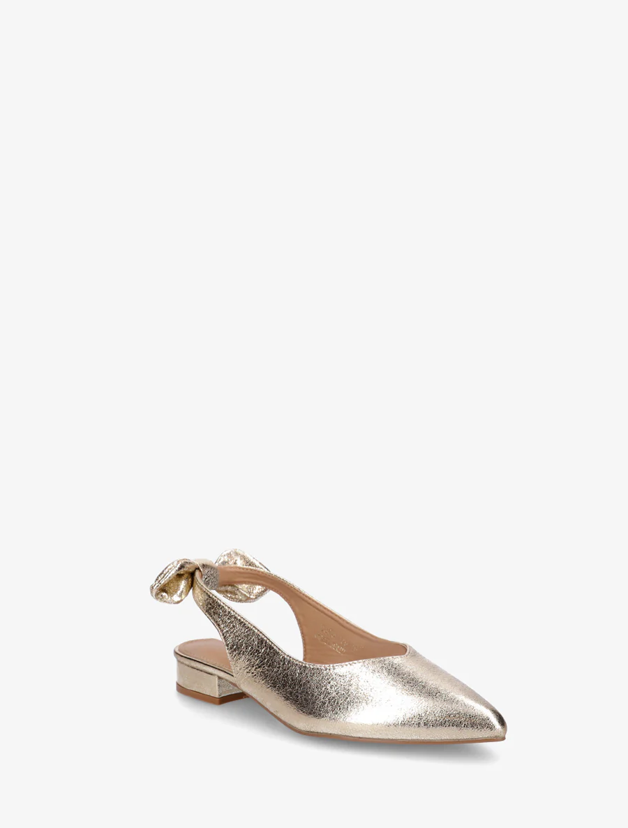 Ballerina's van imitatieleer met hak - Goud - Image 2