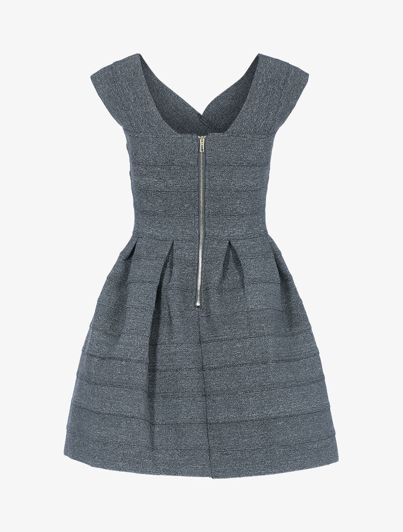 Skaterjurk met bandage-effect - antraciet - Image 2