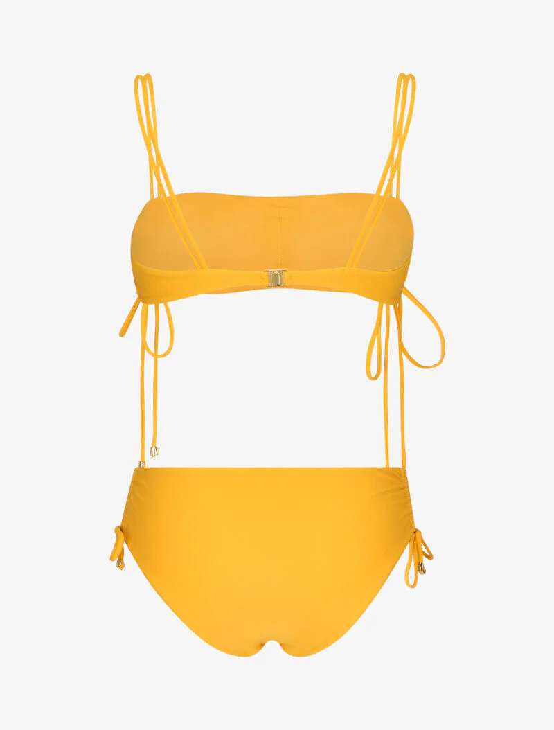 Bandeau-bikini met bandjes - mosterdgeel - Image 2