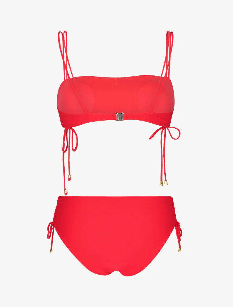 Bandeau-bikini met bandjes - fuchsia - Image 2