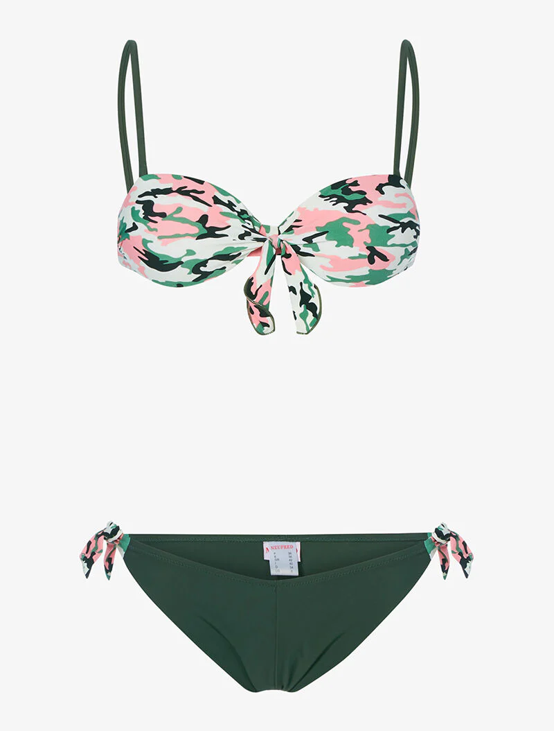 Bandeau bikini traliewerk - kaki