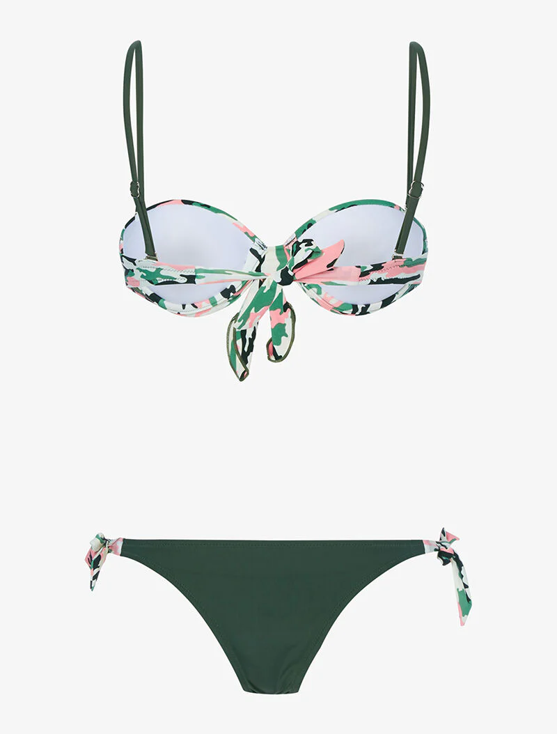 Bandeau bikini traliewerk - kaki - Image 2