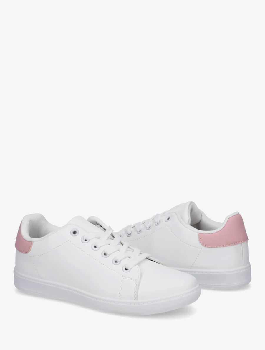 Basic sneakers van imitatieleer - Roos - Image 4