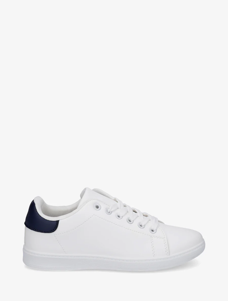 Basic sneakers van imitatieleer - Marine