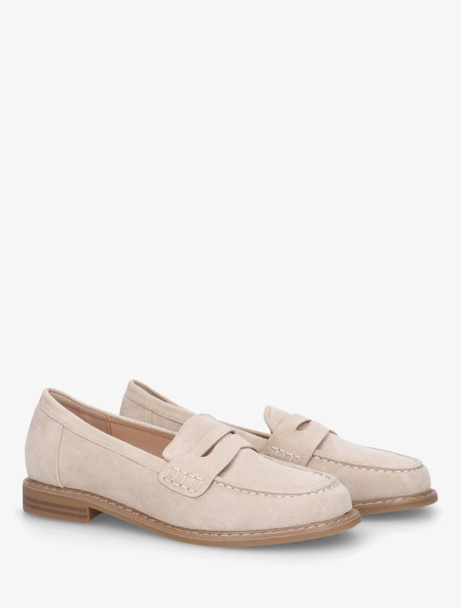 Basis loafers in suèdine - Beige - Image 4