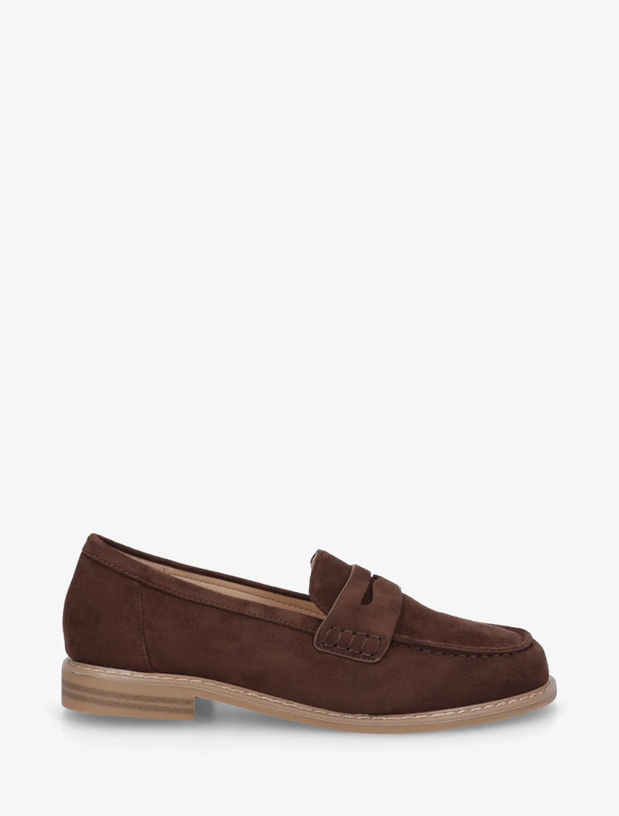 Basis loafers in suèdine - Bruin