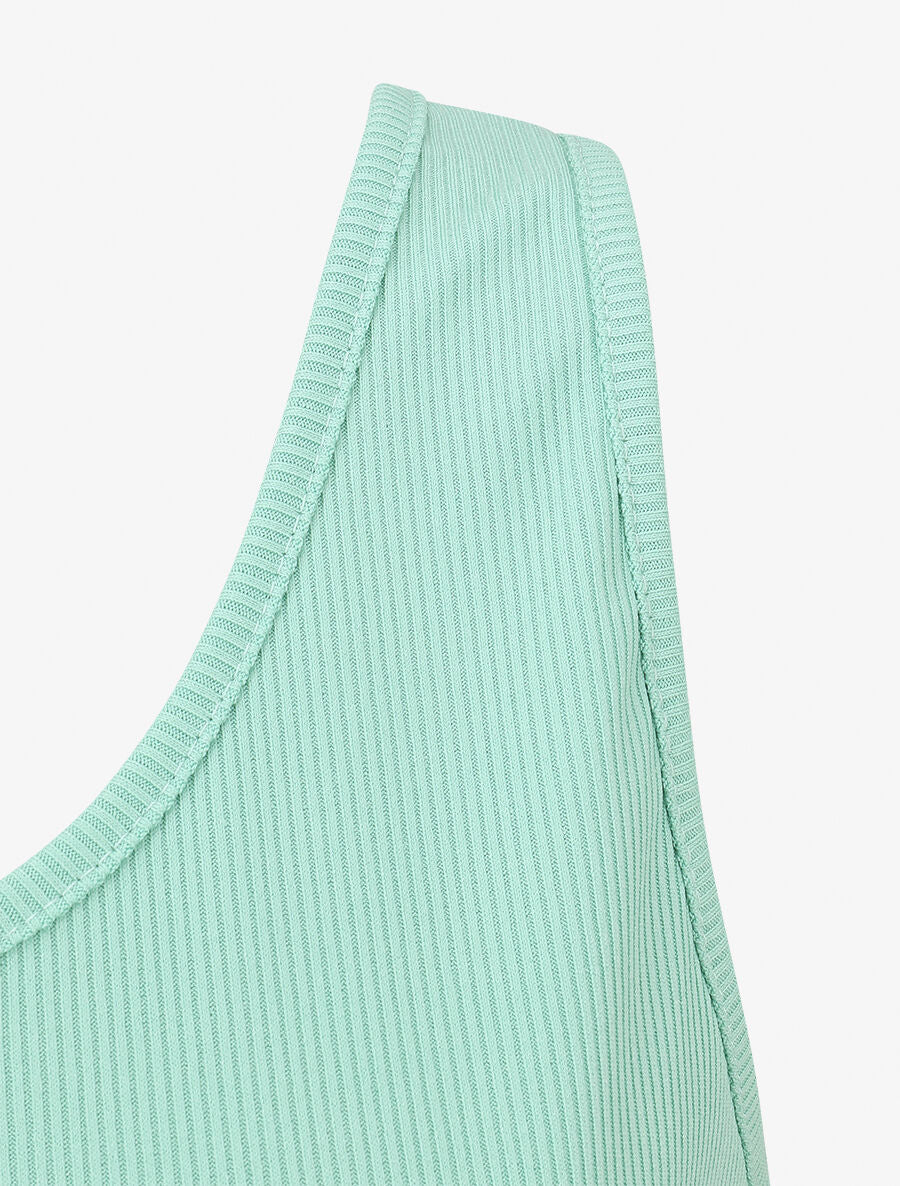 Basis slim-fit geribde tanktop - Watergroen - Image 3
