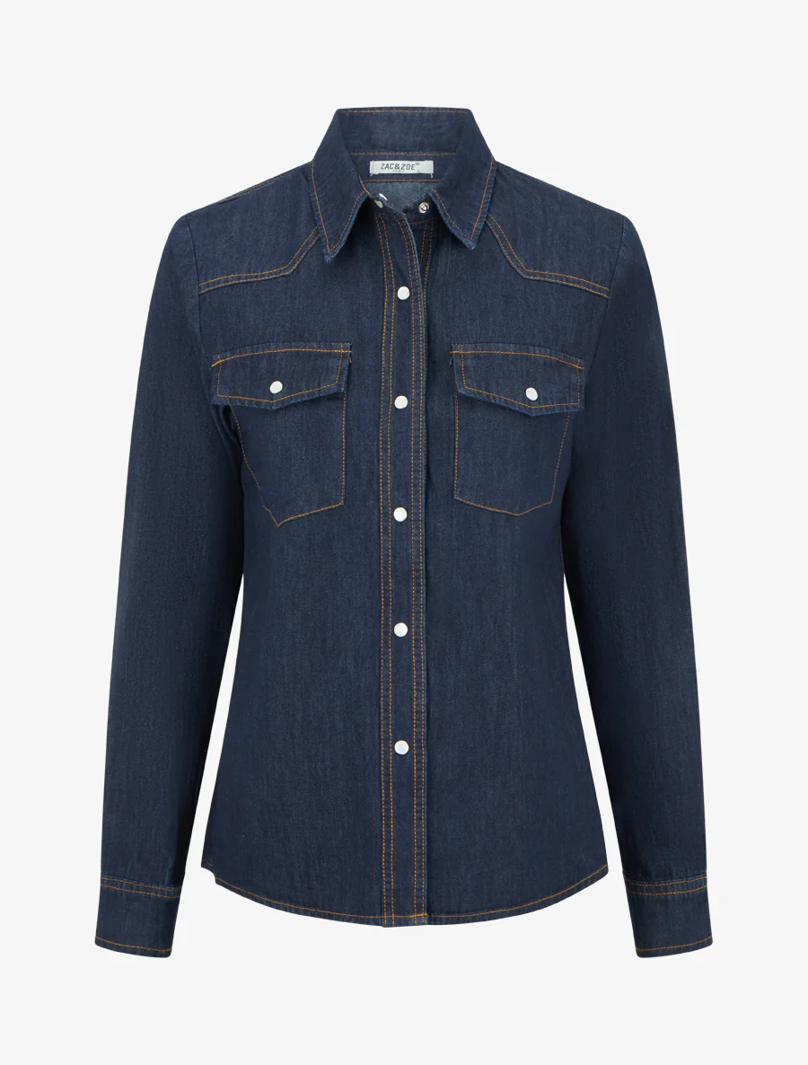 Basis spijkerblouse - Ongerept blauw