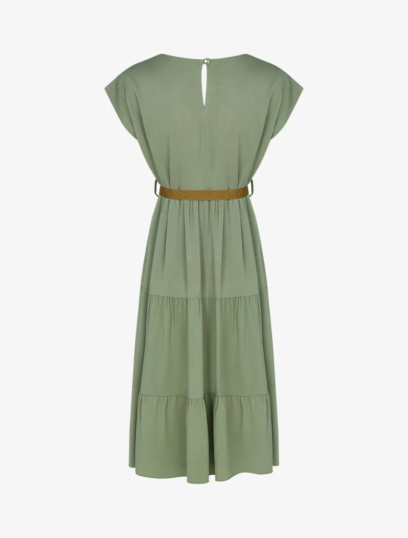 Basis trapeze jurk - kaki - Image 2
