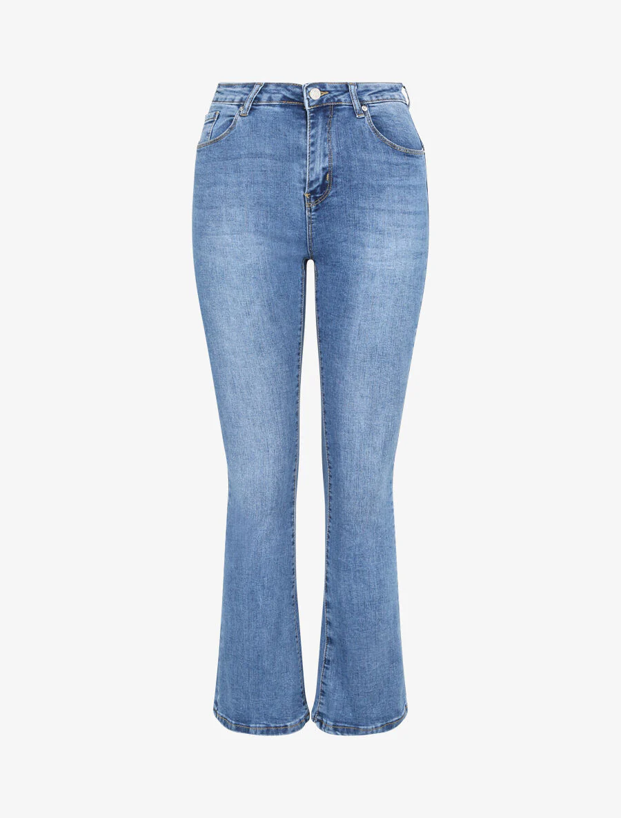 Basische Jean Push Up - Blauw denim